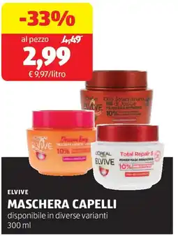 ALDI Elvive maschera capelli offerta