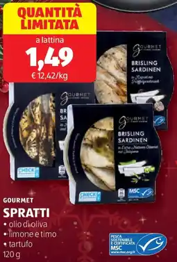 ALDI Gourmet spratti offerta