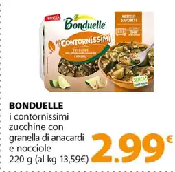 Famila Superstore BONDUELLE i contornissimi zucchine con granella di anacardi e nocciole offerta