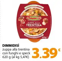 Famila Superstore DIMMIDISÌ zuppa alla trentina con funghi e speck offerta