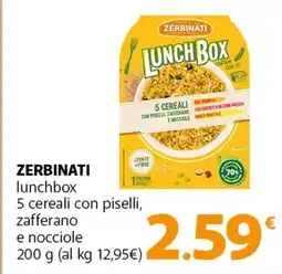 Famila Superstore ZERBINATI lunchbox 5 cereali con piselli, zafferano e nocciole offerta
