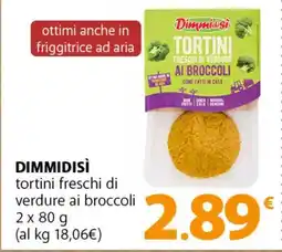 Famila Superstore DIMMIDISÌ tortini freschi di verdure ai broccoli offerta