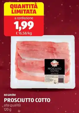 ALDI Negroni prosciutto cotto offerta