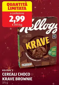 ALDI Kellogg's cereali choco krave brownie offerta