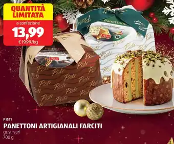 ALDI Pisti panettoni artigianali farciti offerta