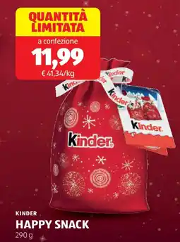 ALDI Kinder happy snack offerta