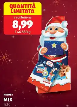 ALDI Kinder mix offerta