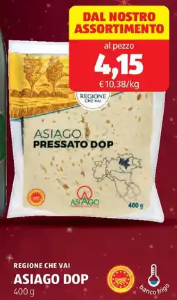 ALDI Regione che vai asiago DOP offerta