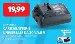 ALDI Activ energy caricabatterie universale DA 20 V/40 V offerta