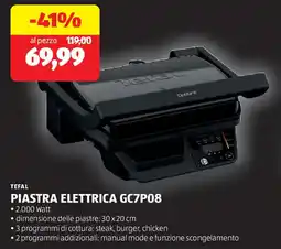 ALDI TEFAL PIASTRA ELETTRICA GC7P08 offerta