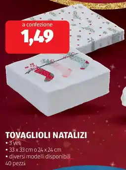 ALDI Tovaglioli natalizi offerta