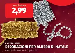 ALDI Home creation decorazioni per albero di natale offerta
