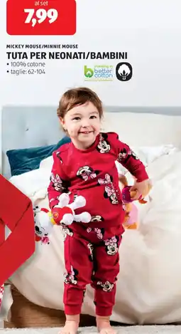 ALDI Mickey mouse/minnie mouse tuta per neonati/bambini offerta