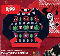 ALDI Marvel avengers/minnie mouse pullover per bambini offerta