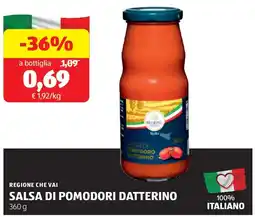 ALDI Regione che vai salsa di pomodori datterino offerta