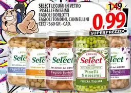 Il Genio Supermercato Select legumi in vetro piselli finissimi fagioli borlotti fagioli tondini, cannellini ceci offerta