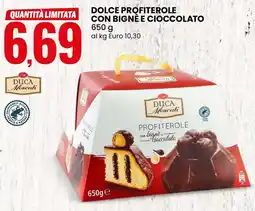 Eurospin Duca moscati dolce profiterole con bignè e cioccolato offerta