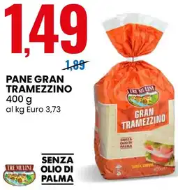 Eurospin Tre mulini pane gran tramezzino offerta