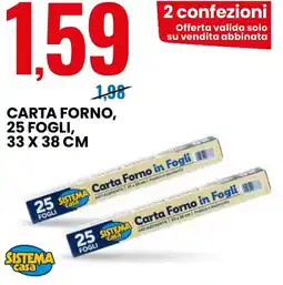 Eurospin Sistema casa carta forno offerta