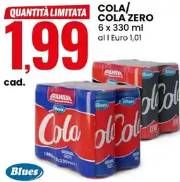 Eurospin Blues cola/ cola zero offerta
