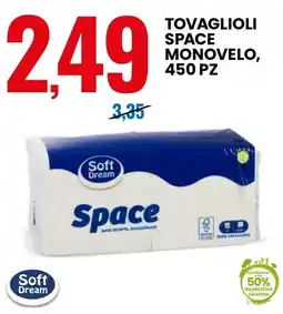 Eurospin Soft dream tovaglioli space monovelo offerta