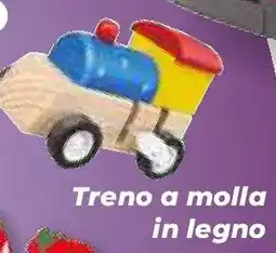 Ipercoop Treno a molla in legno offerta