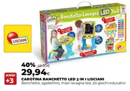 Ipercoop Carotina banchetto led 3 in 1 lisciani offerta