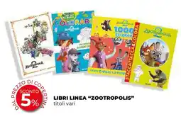 Ipercoop Libri linea "zootropolis" offerta