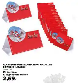 Ipercoop Accessori per decorazioni natalizie e pacchi natalizi offerta