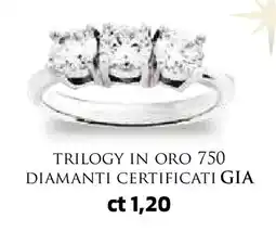 Ipercoop Trilogy in oro 750 diamanti certificati gia offerta