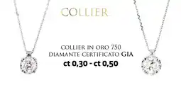 Ipercoop Collier in oro 750 diamante certificato gia offerta