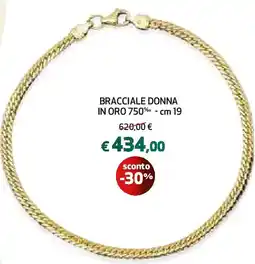 Ipercoop Bracciale donna in oro 750% - cm 19 offerta