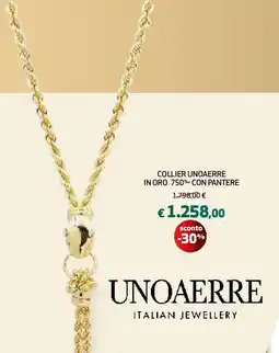 Ipercoop Collier unoaerre in oro 750% con pantere offerta
