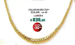 Ipercoop Collier in oro 750% scalare - cm 45 offerta