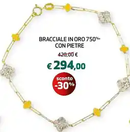 Ipercoop Bracciale in oro 750% con pietre offerta