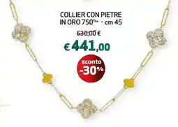 Ipercoop Collier con pietre in oro 750% - cm 45 offerta