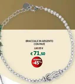 Ipercoop Bracciale in argento con pavè offerta