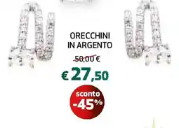 Ipercoop Orecchini in argento offerta