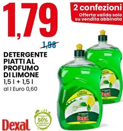 Eurospin Dexal detergente piatti al profumo di limone offerta