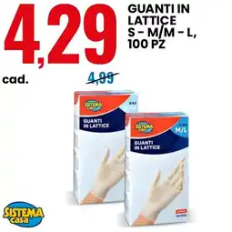 Eurospin Sistema casa guanti in lattice offerta