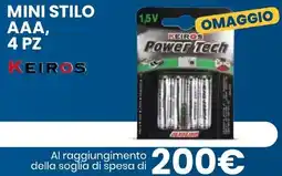 Eurospin Keiros mini stilo AAA offerta