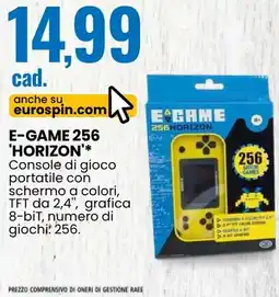 Eurospin E-game 256 horizon offerta