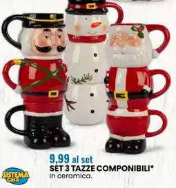 Eurospin Sistema casa set 3 tazze componibili offerta