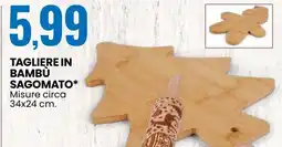 Eurospin Tagliere in bambu sagomato offerta