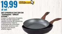 Eurospin Set 2 padelle 24 e 28 cm tognana - great stone offerta