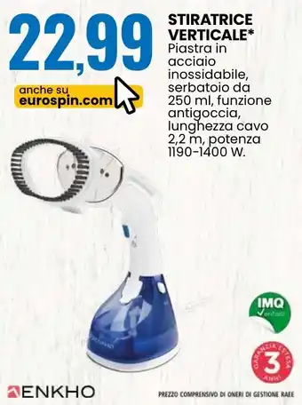Eurospin Enkho stiratrice verticale offerta
