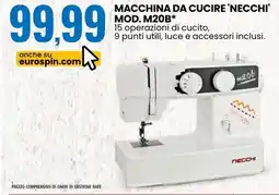 Eurospin Macchina da cucire necchi mod. M20B offerta