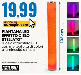 Eurospin Piantana led effetto cielo stellato offerta