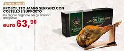Eurospin Prosciutto jamón serrano con coltello e supporto offerta
