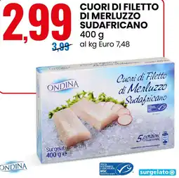 Eurospin Ondina cuori di filetto di merluzzo sudafricano offerta